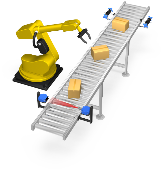 robot arm picking packages