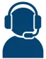icon of a person wearing an headset