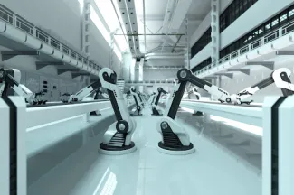 Robotic arms working
