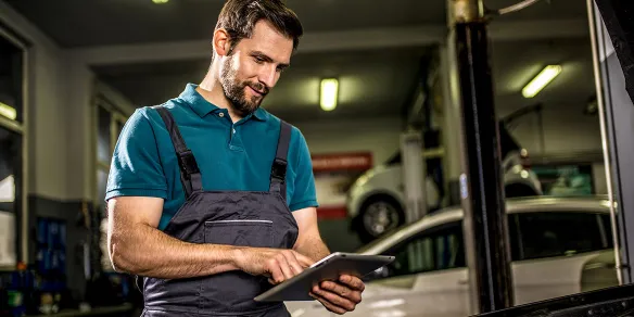 Auto Mechanic in shop